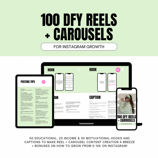 100 DFY Reels + Carousels