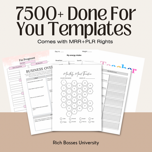 7500+ Done For You Templates